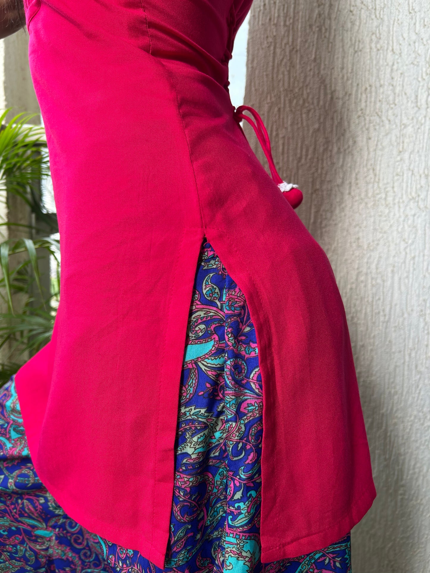 QUEEN Kurti - medium length modest RANI PINK corset kurti