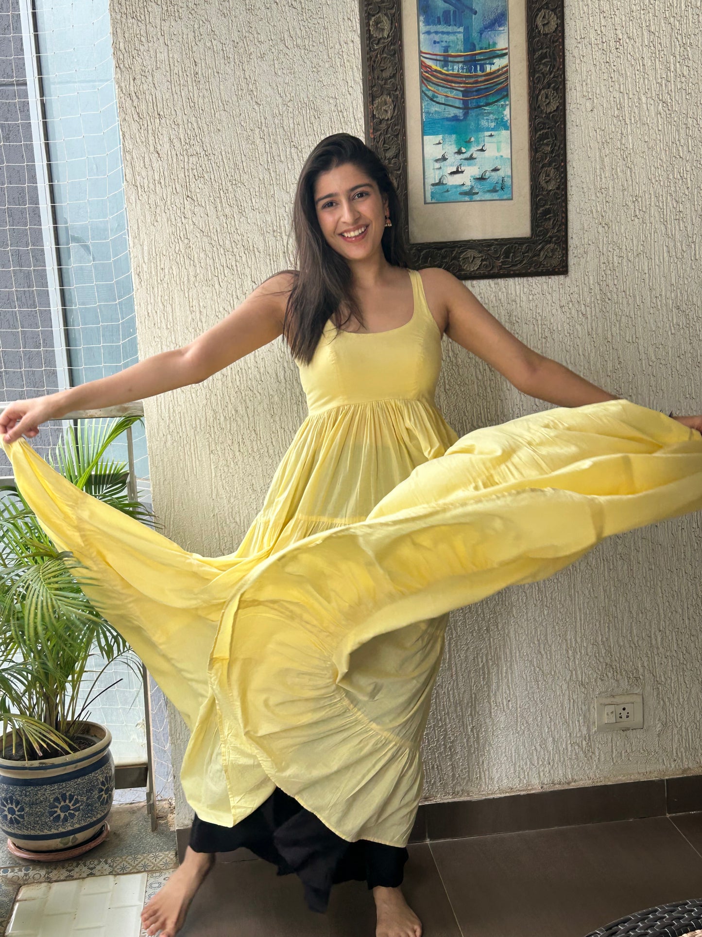 AAMRAS - The perfect Butter yellow anarkali