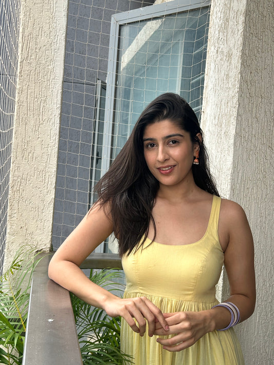 AAMRAS - The perfect Butter yellow anarkali