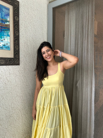 AAMRAS - The perfect Butter yellow anarkali