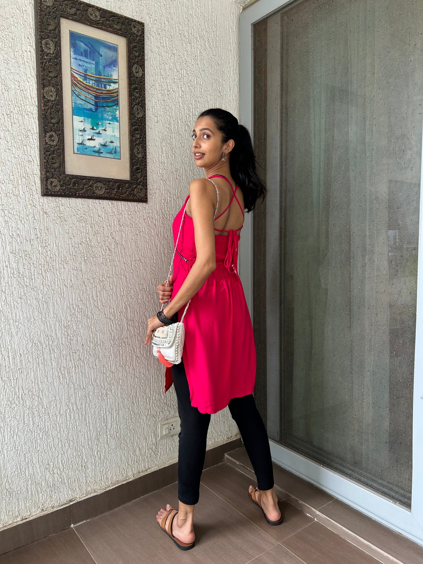 AP Kurti - Black Backless Strapless Modern kurti